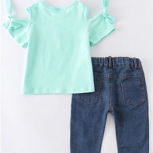 Hello Spring Kids Bermuda Denim Set - Picture 4 of 8